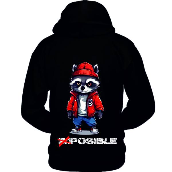 SUDADERA NGR MENTELOCA(MAPACHE)